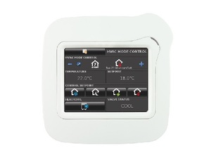 Touch-Bedienpanel 3,5 mit Thermostat, geschwungener Rahmen, matt schwarz