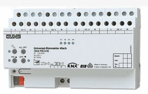 KNX Dimmer Aktoren, Universell / 230V LED Optimiert, 4 Binärausgänge, < 300W, Ref. 3904 REGHE