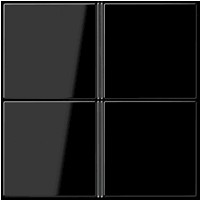 Tastensatz für KNX Tastsensoren 8 Wippen, F40, Busankoppler Notwendig, serie LS, black, Ref. LS 404 TSA SW