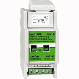 Schaltaktor REG-K/2x230/16 mit Handbetätigung und Stromerkennung