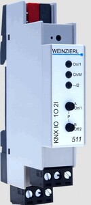 KNX IO 511 (1O2I)  kompakter Schaltaktor mit 1 bistabilem Ausgang und 2 Binäreingängen
