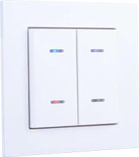 Double rocker white with state indicator, Ref. 5520