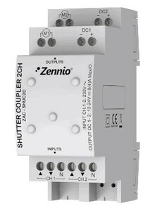 Adapter für KNX Jalousie DC Aktoren, 2 Jal Kanäle, Ref. ZAC-SHUC2C