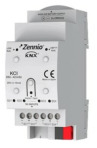 Schnittstellen für KNX Leistungzähler, S0 Impulseingänge, DIN-Schienen, Ref. ZRX-KCI4S0