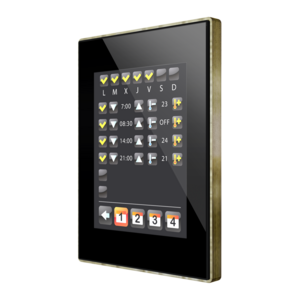 KNX Raumcontroller Mit Touchdisplay, 4.3", 2 Eingänge, Eingänge Für Temperatursensoren / Potenzialfrei, Oberfläche, serie Z41 Lite, anthracite, Ref. ZVI-Z41LIT-AB
