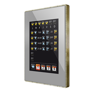KNX Raumcontroller Mit Touchdisplay, 4.3", 2 Eingänge, Eingänge Für Temperatursensoren / Potenzialfrei, Oberfläche, serie Z41 Lite, Ref. ZVI-Z41LIT-AG