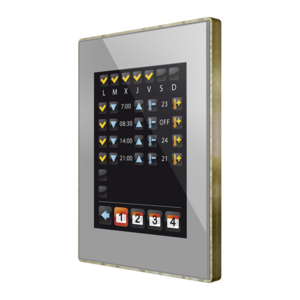 KNX Raumcontroller Mit Touchdisplay, 4.3", 2 Eingänge, Eingänge Für Temperatursensoren / Potenzialfrei, Oberfläche, serie Z41 Lite, silver, Ref. ZVI-Z41LIT-SB