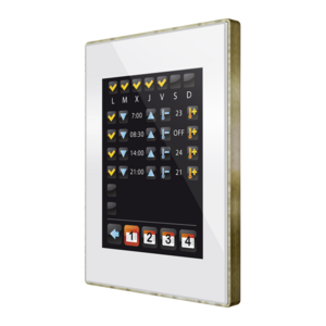 KNX Raumcontroller Mit Touchdisplay, 4.3", 2 Eingänge, Eingänge Für Temperatursensoren / Potenzialfrei, Oberfläche, serie Z41 Lite, white, Ref. ZVI-Z41LIT-WB